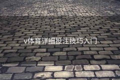 v体育详细投注技巧入门