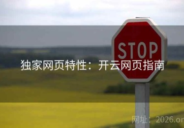 独家网页特性：开云网页指南