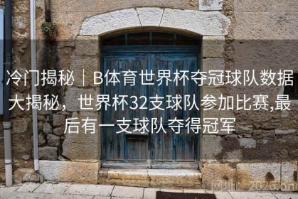 冷门揭秘｜B体育世界杯夺冠球队数据大揭秘，世界杯32支球队参加比赛,最后有一支球队夺得冠军