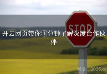 开云网页带你①分钟了解深度合作伙伴