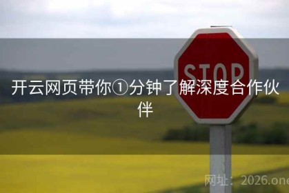 开云网页带你①分钟了解深度合作伙伴