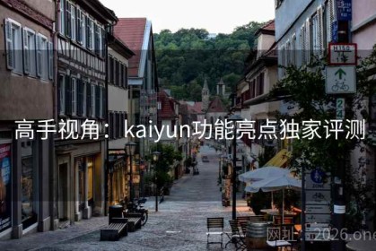 高手视角：kaiyun功能亮点独家评测