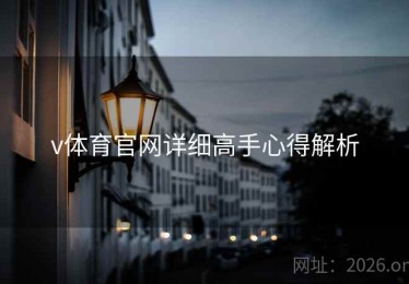 v体育官网详细高手心得解析
