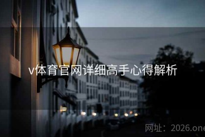 v体育官网详细高手心得解析