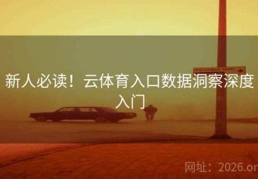 新人必读！云体育入口数据洞察深度入门