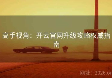 高手视角：开云官网升级攻略权威指南