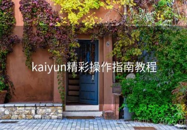 kaiyun精彩操作指南教程