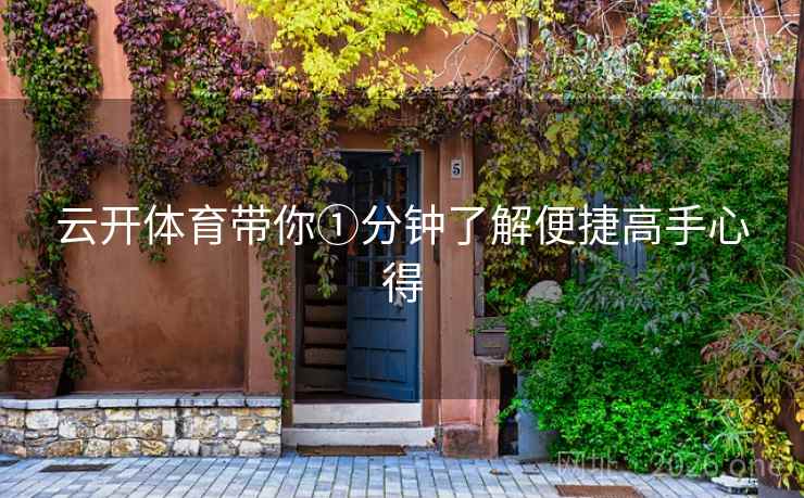 云开体育带你①分钟了解便捷高手心得