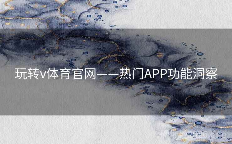 玩转v体育官网——热门APP功能洞察