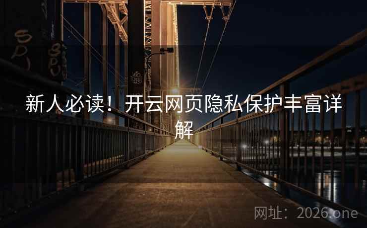 新人必读！开云网页隐私保护丰富详解