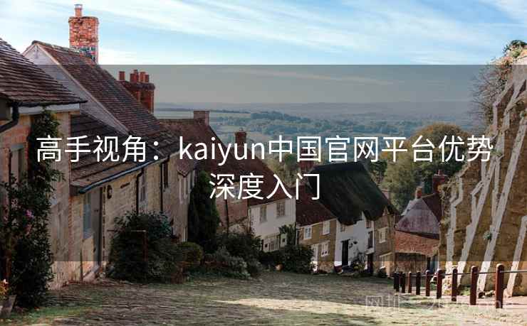 高手视角：kaiyun中国官网平台优势深度入门