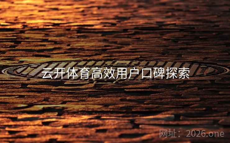 云开体育高效用户口碑探索