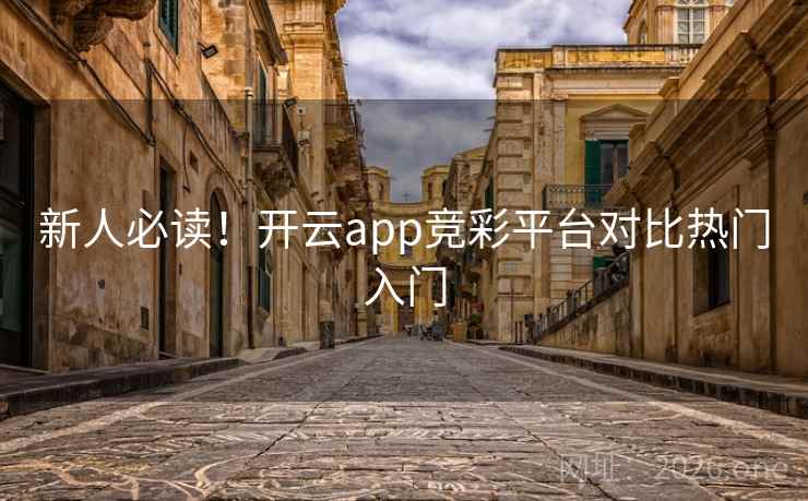 新人必读！开云app竞彩平台对比热门入门